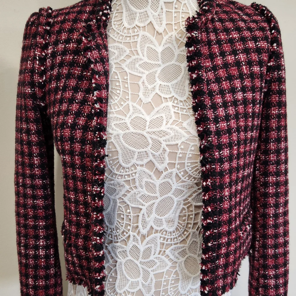 Hugo Boss Red and Black Tailored Blazer - Picture 2 of 15